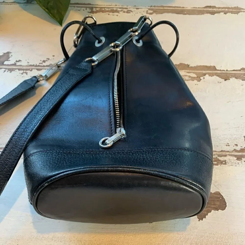 Vintage Mark Cross New York Black leather Crossbody purse - Picture 9 of 14